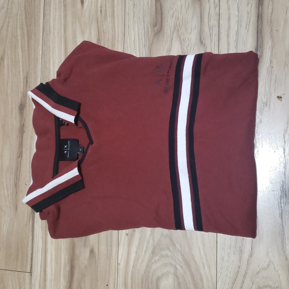 Armani Exchange Maroon Polo Shirt